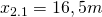 x_{2.1}=16,5m