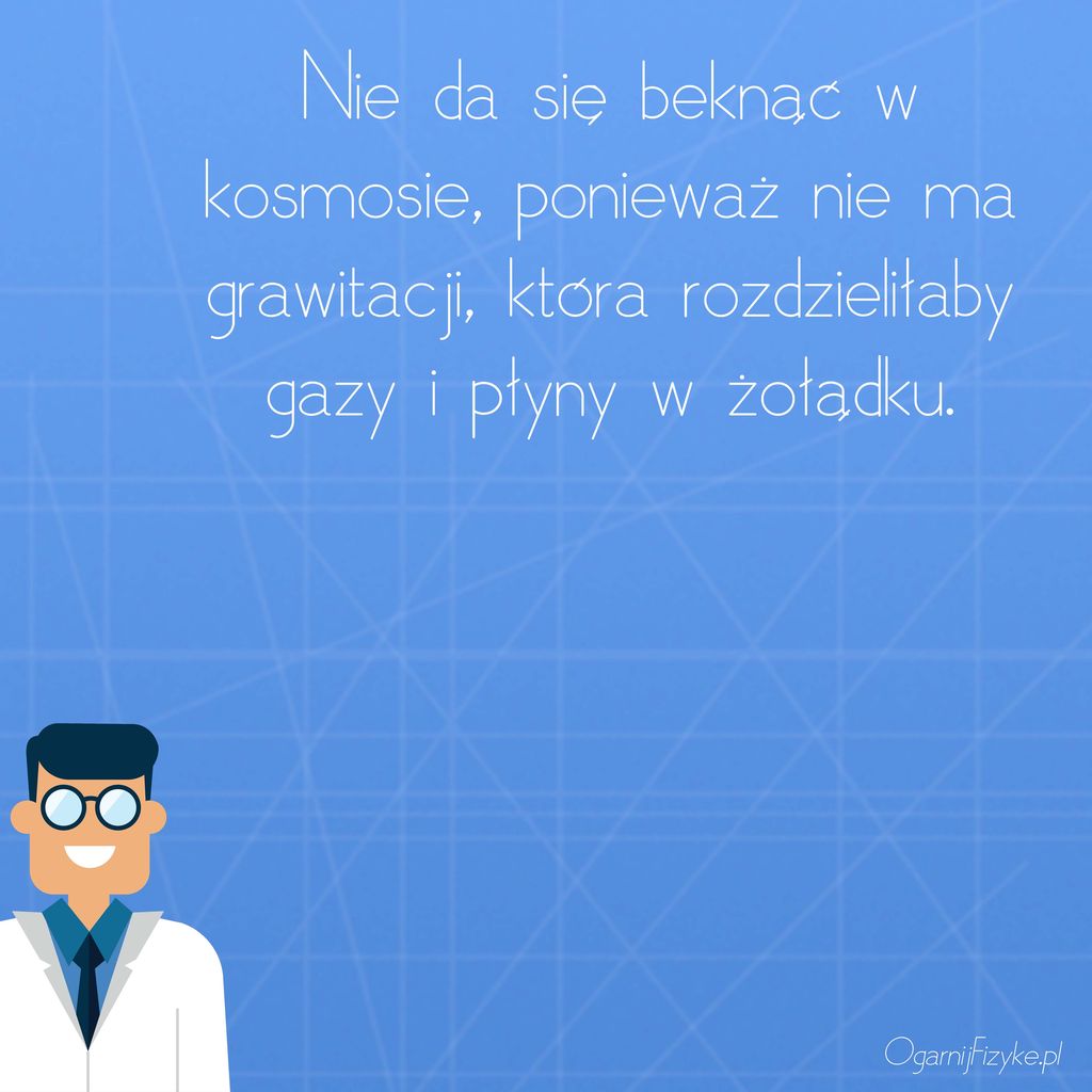 nie da się beknąć w kosmosie